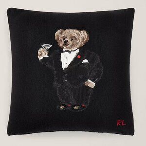 Ralph Lauren Martini Polo Bear Throw Pillow